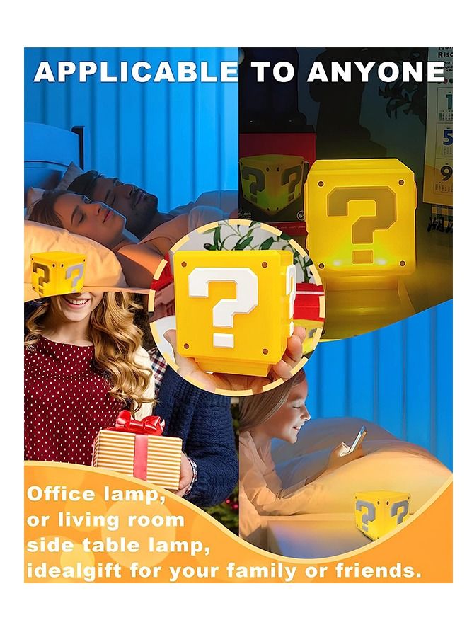Super Mario Sound Question Mark Light, Mini Night Light, Mood Light, Decorative Light, Rechargeable Night Light, For Table Lamp, Bedside Lamp (Yellow) - Image 5