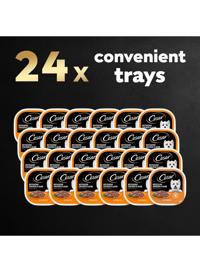 CESAR Adult Wet Dog Food Filets in Gravy Rotisserie Chicken Flavor, 3.5 oz. Easy Peel Trays, Pack of 24 - Image 2