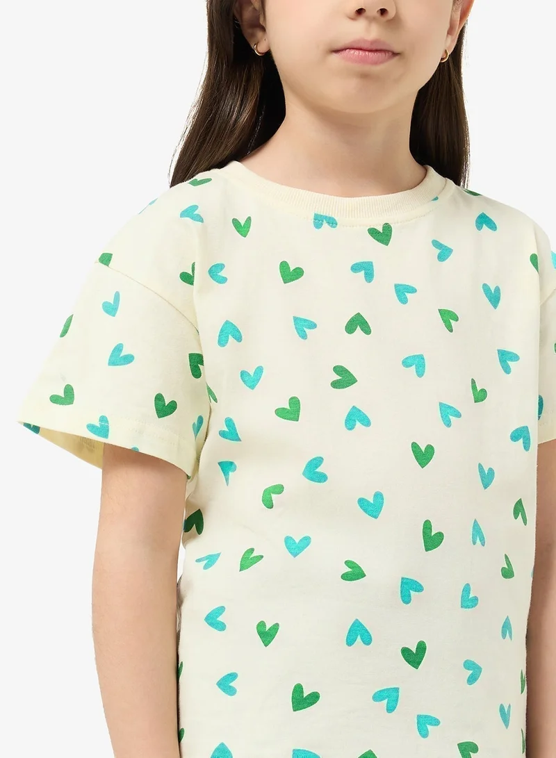 Pinata Heart Printed Cotton Tshirt