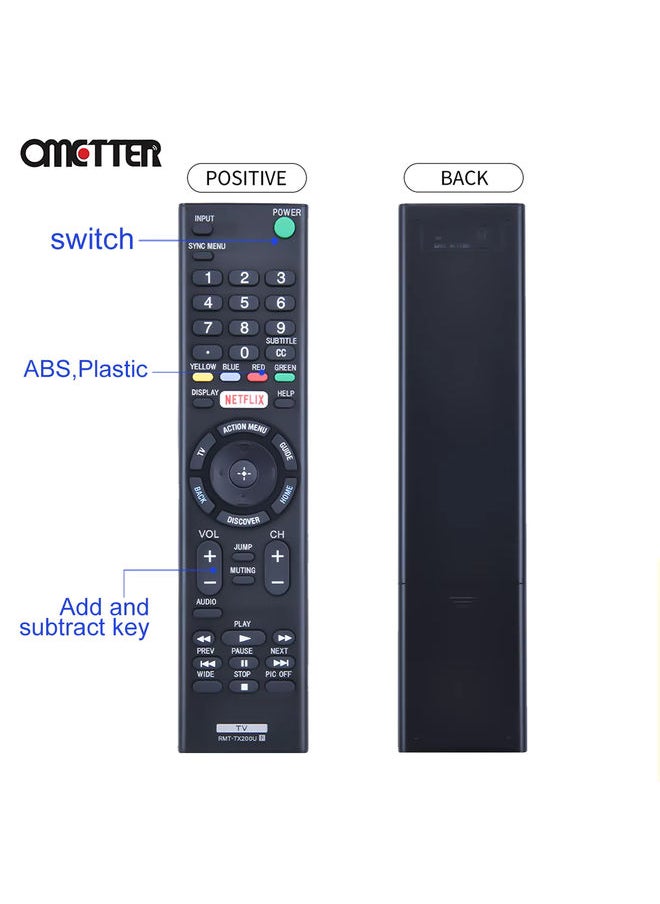 OMETTER - RMT-TX200U For Sony Remote Control 4K HDR HD TV RMF-TX200E RMF-TX200P RMF-TX200B RMF-TX201U XBR-55X700D XBR-49X700D Controller - Image 1