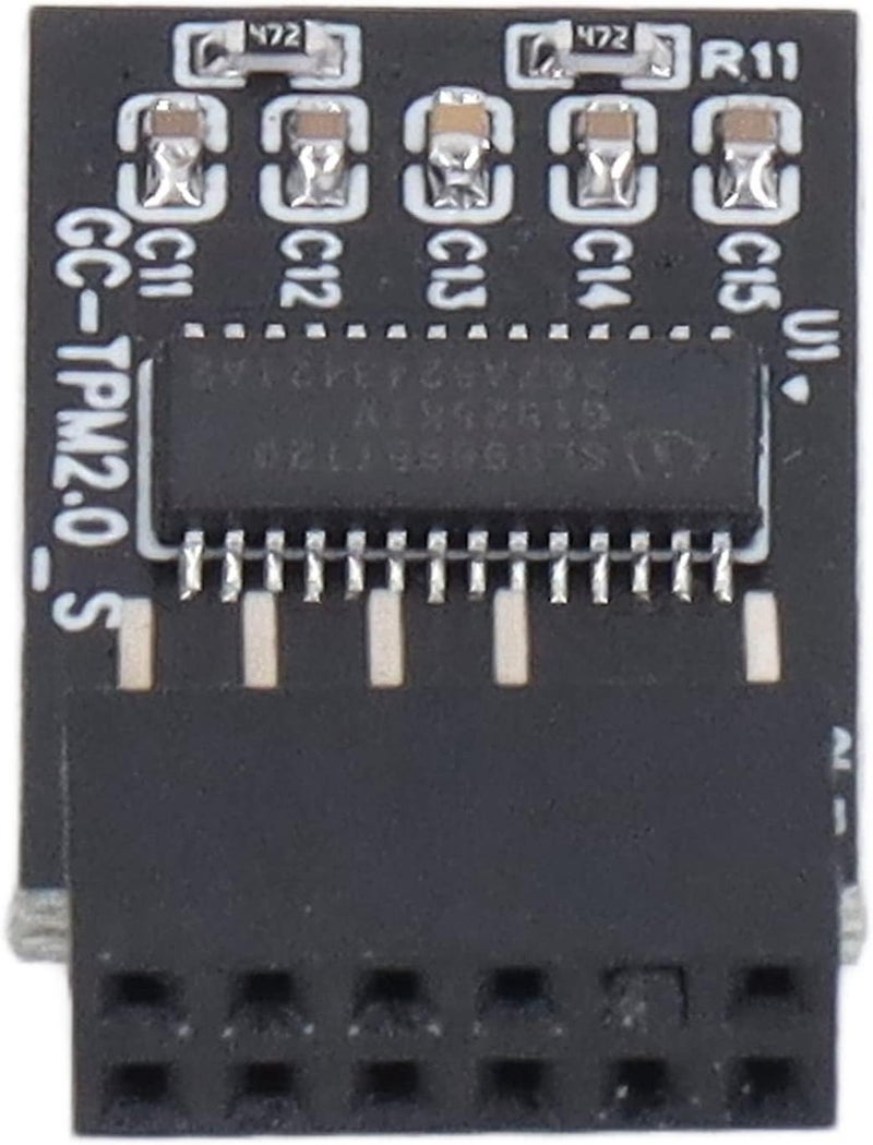 TPM Module Secure Processor, High Compatibility with and Series, LPC SPI Security Board 12Pin, Black, 14mm X 27mm, for GIGABYTE, Widely Applied, Compatible - Image 1