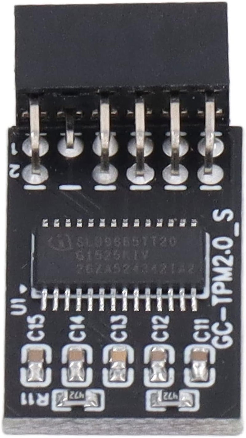 TPM Module Secure Processor, High Compatibility with and Series, LPC SPI Security Board 12Pin, Black, 14mm X 27mm, for GIGABYTE, Widely Applied, Compatible - Image 2