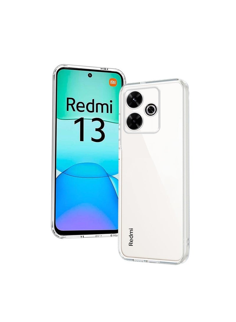 Techie Xiaomi Redmi 13 4G TPU Soft Corner Ultra Slim Clear Case Shockproof Anti Fingerprint Transparent Protective Back Cover  - Image 1