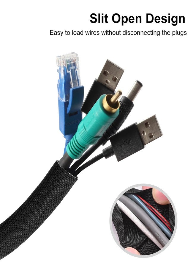 Secbolt Cord Protectors from Pets No Chew, 10ft - 1 inch Ultra Durable Cord Covers for Pets, Bite-Resistant Cable and Wire Protector for Cats, Dogs, Rabbits - Black - Image 2