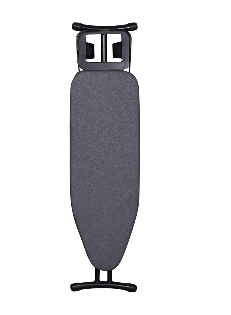 لوح كي مقاس 33.02 سم × 91.44 سم مع غطاء مقاوم للحرارة من 3 طبقات، ووسادة لباد سميكة، وساق على شكل حرف T قابلة للطي، وارتفاع قابل للتعديل مع مسند حديد - Image 2