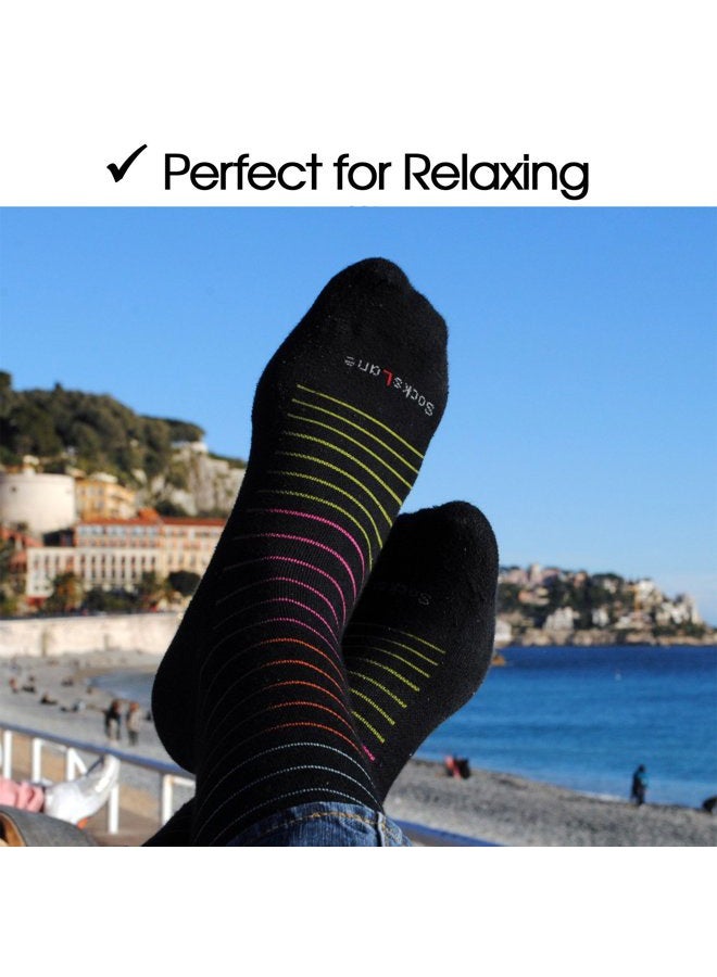 SocksLane Cotton Compression Socks for Women & Men. 15-20 mmHg Support Knee-High (Color Dots, Small-Medium) - Image 5