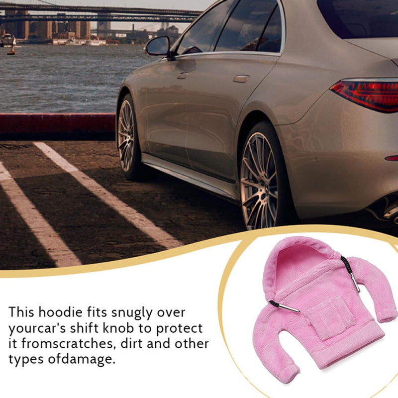 Car Gear Shift Knob Cover Hooded Car Shift Knobs Cover Cute and Warm Gear Shift Sleeve Suitable for Gear Shift Levers with Round Heads - Image 2