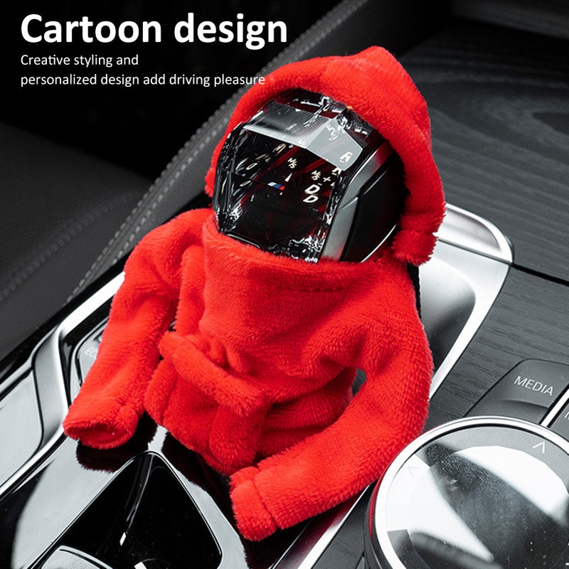 Car Gear Shift Knob Cover Hooded Car Shift Knobs Cover Cute and Warm Gear Shift Sleeve Suitable for Gear Shift Levers with Round Heads - Image 4