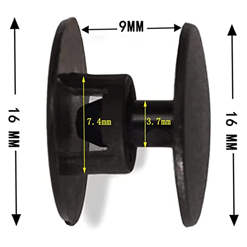 Koomduk 6 Sets Replacement Rivets Button Strap Compatible for Clog Shoe Strap 16mm Size Rivets Repair (Black) - Image 2