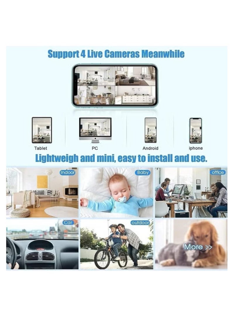 ELTRAZONE 2 PACK WiFi Mini Magnetic A9 Wireless Full HD 1080P Security Cameras – Small Portable Round Indoor Cameras with Motion Detection, Instant Notifications & Night Vision – Perfect for Home, Office, and Business Surveillance – Easy Setup Wireless Monitoring  - Image 5