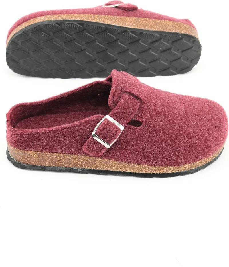 Gezer Winter Cork Sole Buckle Adjustable Home Garden Women's Slippers