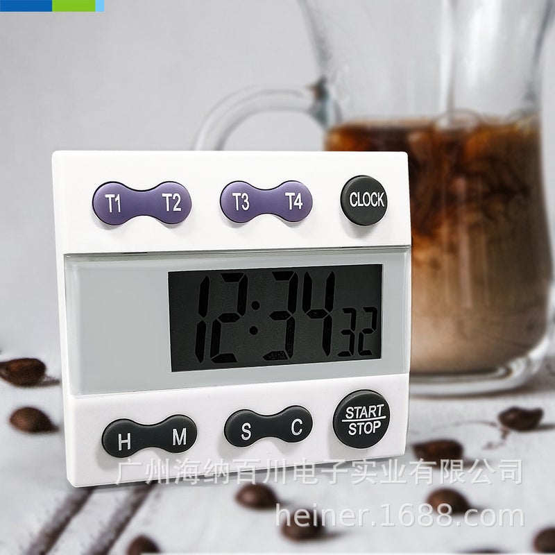 Four-Channel Digital Timer Kitchen Countdown Timer Cooking Countdown Timer With Magnet - Image 3