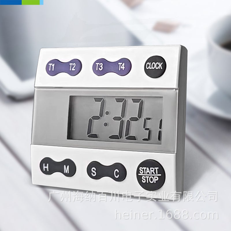 Four-Channel Digital Timer Kitchen Countdown Timer Cooking Countdown Timer With Magnet - Image 4