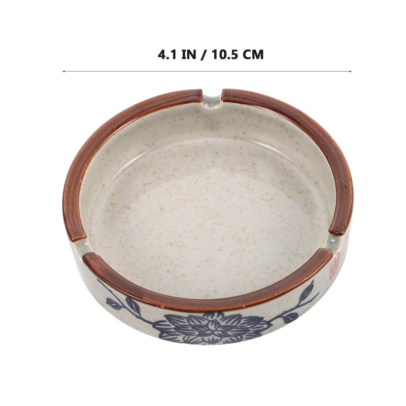 Windproof Ceramic Ashtray Creative Desktop Smoking Tray Indoor Outdoor Office Ornament - Image 3