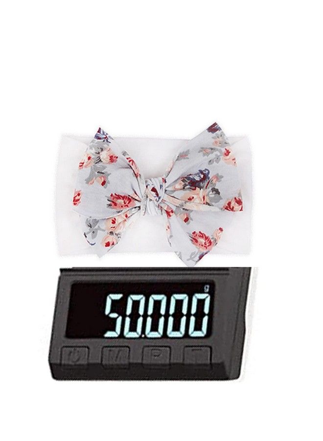 Syga Nylon Headbands Hairbands Hair Accessories Soft Printed Flower Bow Headband For Newborns Infants Toddlers Kids And Baby Girls 0 3 Years (White) - Image 5