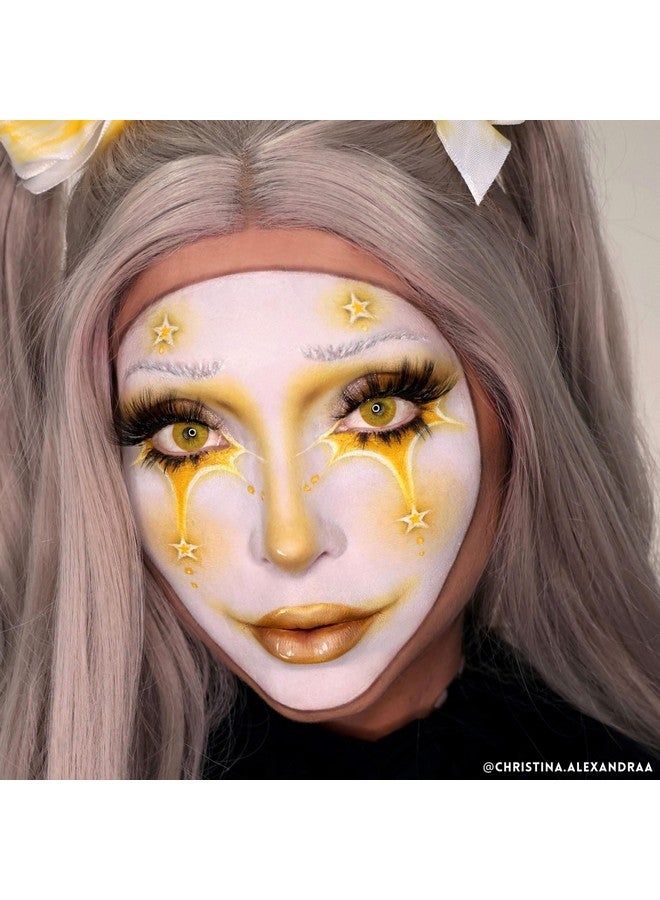 ميهرون مهرون ميك أب كلاون وايت لايت | طلاء احترافي للوجه والجسم | مكياج كريمي أبيض، طلاء وجه أبيض لمكياج المهرجين، المسرح، الأفلام، كوسبلاي، المايم، والهالوين، ٢ أونصة (٥٦ غرام) - Image 5