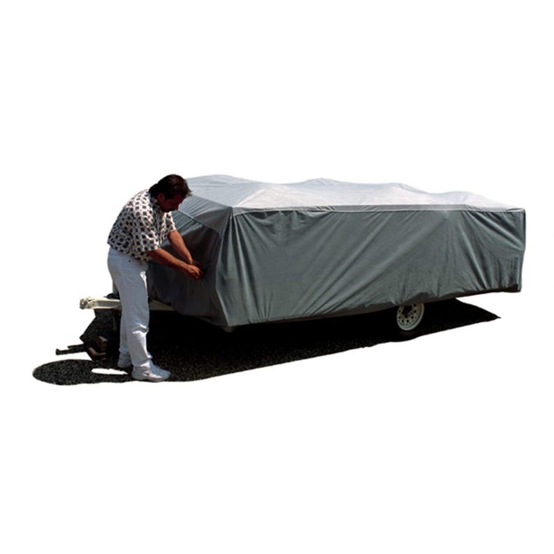 ADCO 12291 Pop Up Trailer SFS Aqua Shed Cover - 8'1" to 10', Gray - Image 4