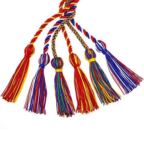 HOVEOX 6 Pieces Graduation Cords Tassels Cord Honor Cords with Tassel Graduation Honor Cords for Graduation Students - Image 3