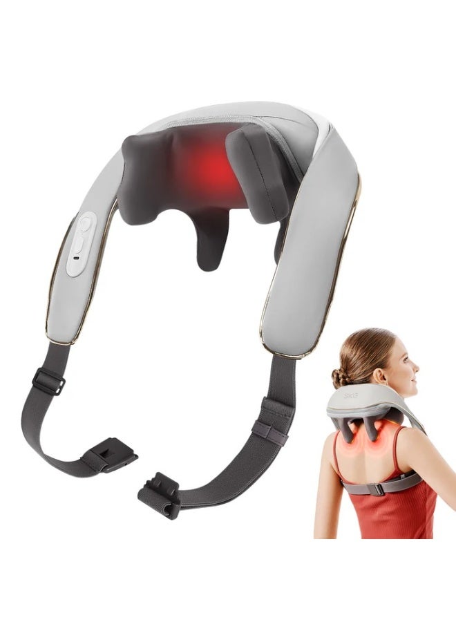 SKG H5 Mini Portable Cordless Shiatsu Neck and Shoulder Massager with TENS Pulse, Soothing Heat & Ergonomic Fit for Pain Relief Deep Tissue 6D Massage Head - Image 1