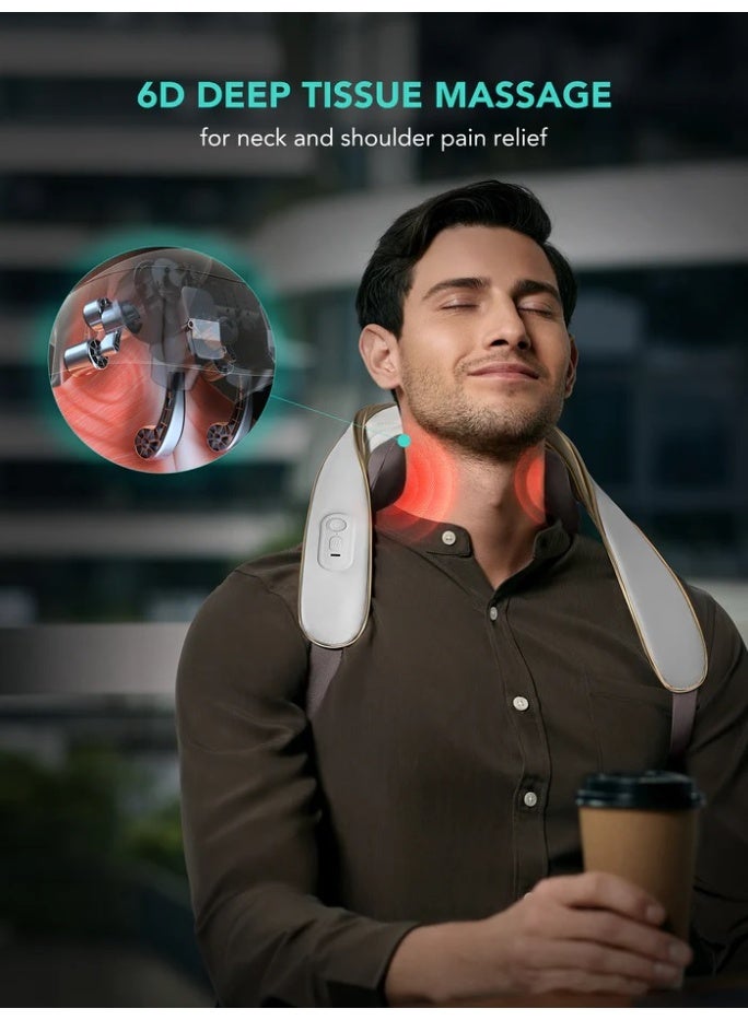 SKG H5 Mini Portable Cordless Shiatsu Neck and Shoulder Massager with TENS Pulse, Soothing Heat & Ergonomic Fit for Pain Relief Deep Tissue 6D Massage Head - Image 3