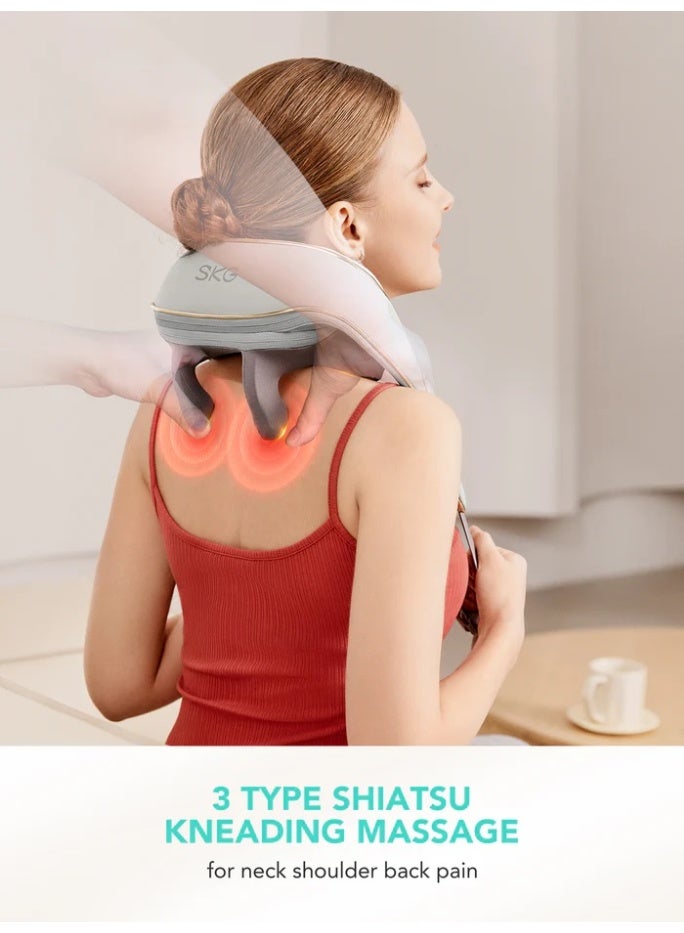 SKG H5 Mini Portable Cordless Shiatsu Neck and Shoulder Massager with TENS Pulse, Soothing Heat & Ergonomic Fit for Pain Relief Deep Tissue 6D Massage Head - Image 5