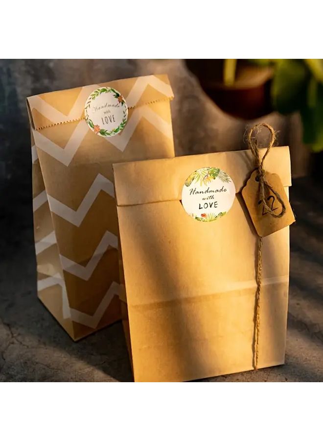 30 Paper Bags With Stickers Hanging Tags And Hemp Rope Heavy Duty Kraft Gift Bags Wide Base Christmas Birthday Wedding Party Favor Labels Snack Bulk Packaging - Image 5