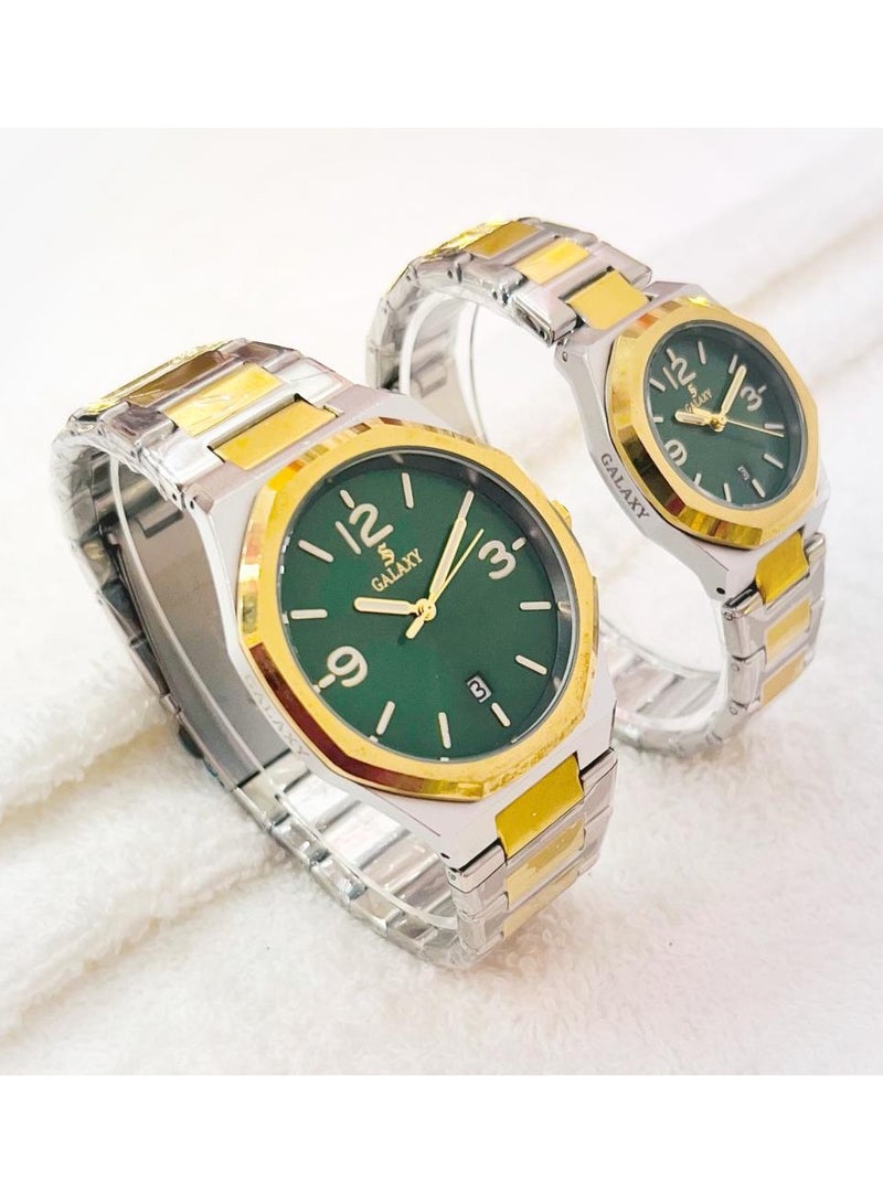جالاكسي مجموعة ساعات غالاكسي 2371 الكوارتز التناظرية للماء