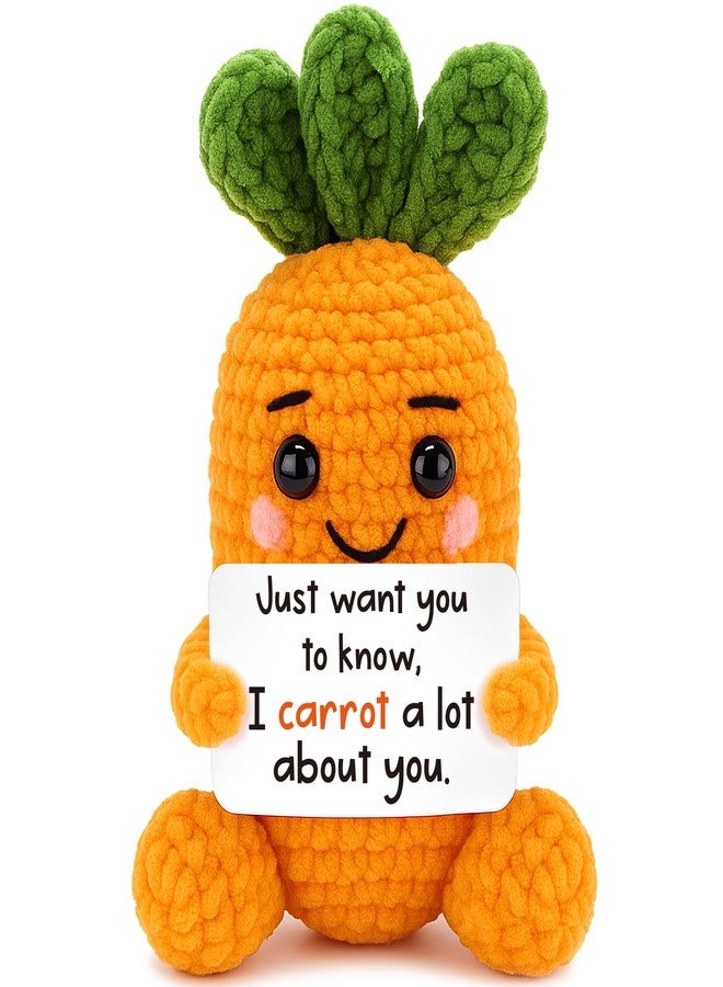 FEFAMM Easter Basket Stuffer for Teens Boys Girls, Funny Crochet Carrot Easter Basket Essentials Egg Fillers for Son Daughter Emotional Cheer Up Support Birthday Gifts for Women Men, Gifts for Teens Friends - Image 1