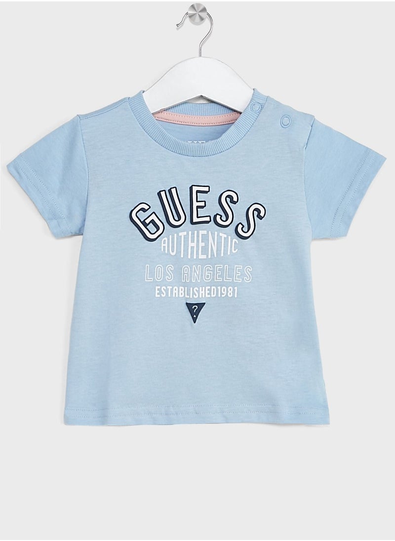 GUESS - Kids Logo Crew Neck T-Shirt - Image 1