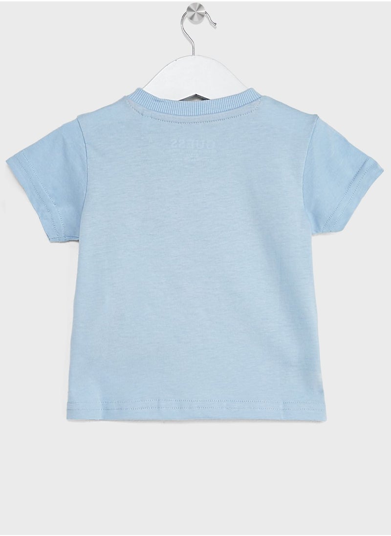 GUESS - Kids Logo Crew Neck T-Shirt - Image 1