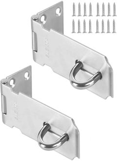 AKDC Delfino Padlock Hasp, Stainless Steel Security Door Clasp Hasp Lock Latch, Suitable For Room Door Locks, Garden Door Locks 2Mm Extra Thick Door Gate Bolt Lock With 16 Mounting Screws (2 Pcs 3 Inch)  - Image 5