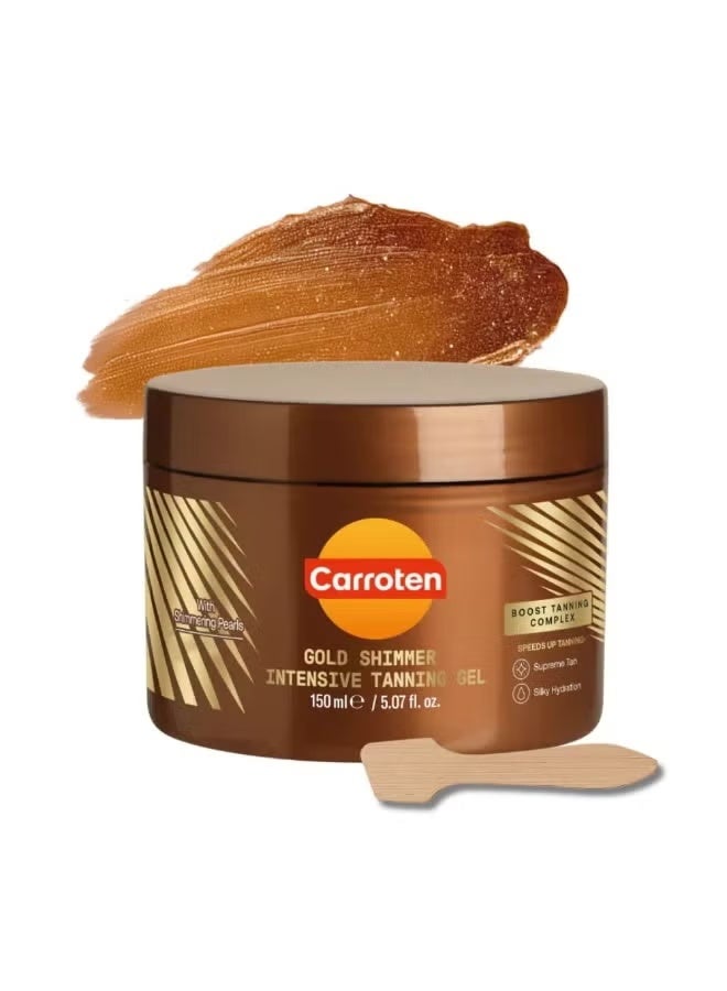 Carroten Gold Shimmer Intensive Tanning Gel 150ml - Image 1