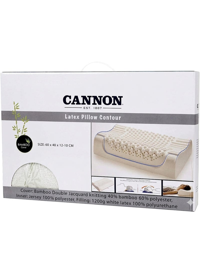 Cannon Latex Pillow Contour Size 60 x 40 x 12 cm - Image 1