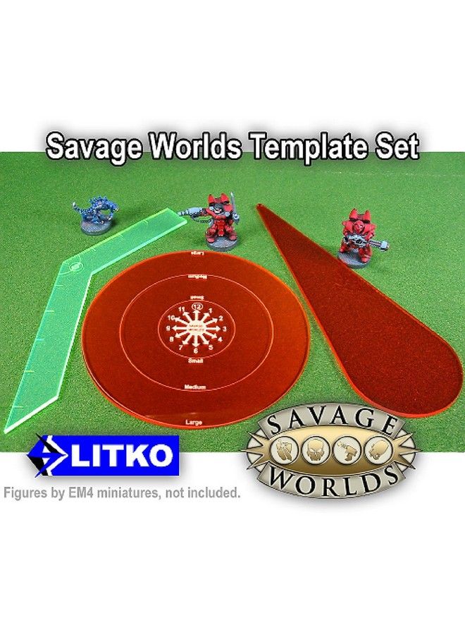 LITKO Template Set Compatible With Savage Worlds Multi Color (3) - Image 3