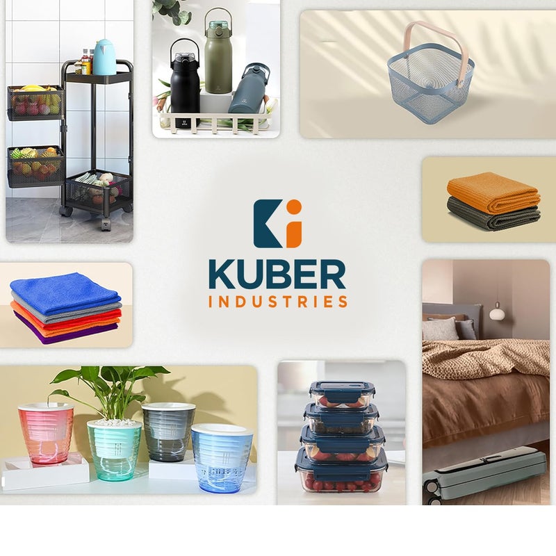 Kuber Industries 7 Feet Shower Curtain & 2 Pcs Bathmat I Anti Slip I Quick Dry I Waterproof I Easy-Slide Curtains I Bath Decor I Multicolour - Image 5