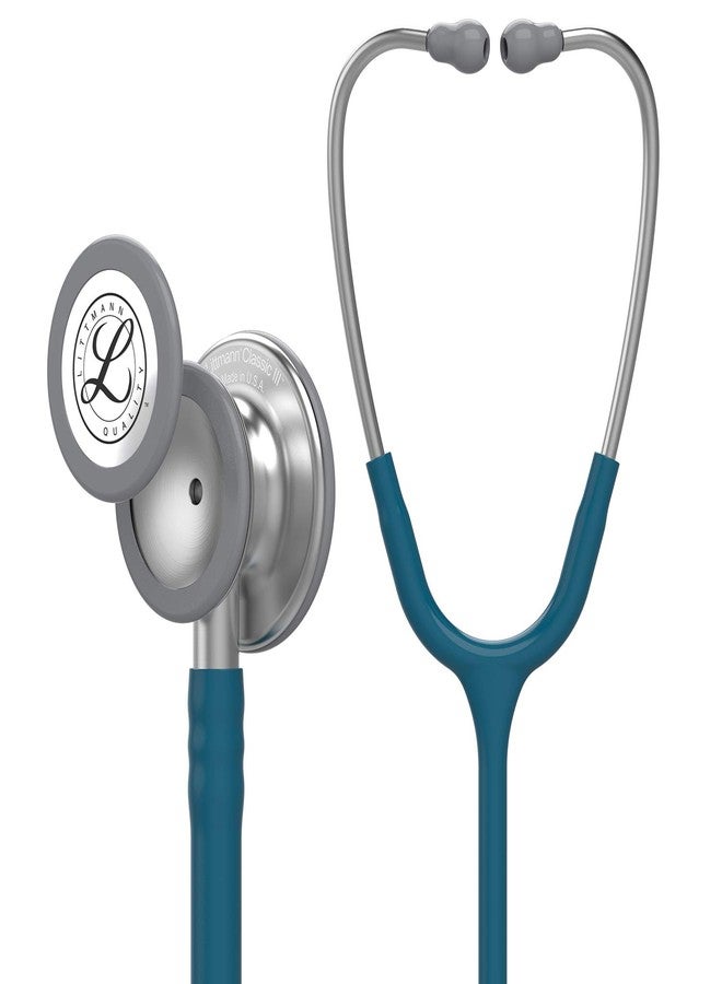 Littmann 3M Littmann Classic III Monitoring Stethoscope, 5623, More Than 2X as Loud, Weighs Less, Stainless Steel Chestpiece, 27" Caribbean Blue Tube - Image 1