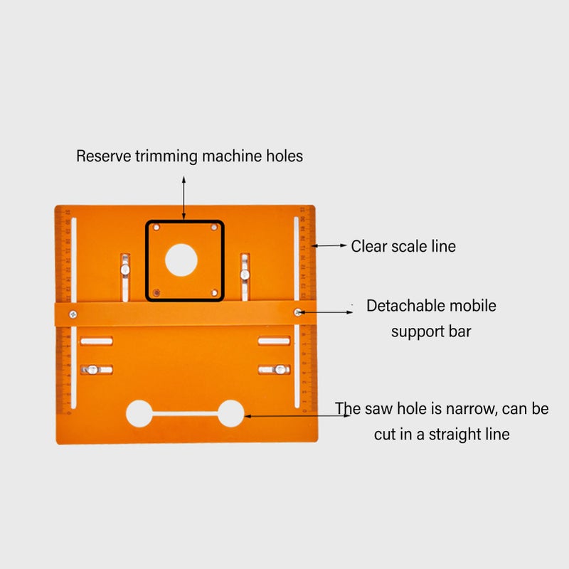 Cutting Machine Base Plate 28x25cm Cuttable 19cm 4 Inch Circular Saw Guide Rail Bottom Plate for Trimmer Cutter - Image 3