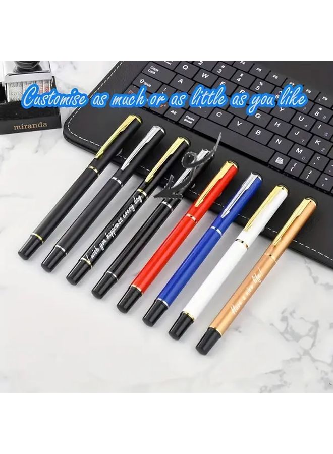 Personalized Engraved Name Metal Pen 2pcs Black For Gifts Office And School - Image 1