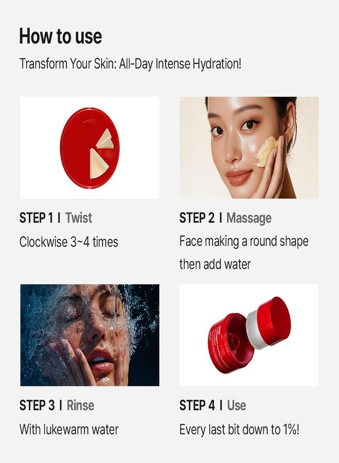 MDP+ RED LACTO COLLAGEN GRINDING CLEANSING BALM, Pore Cleansing, Hydrating, 1.69 oz/50ml, Pore Tightening, Travel Cleanser - Image 5