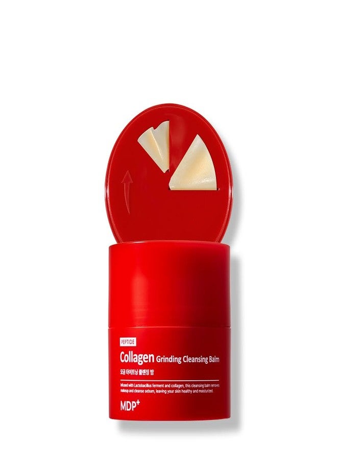 MDP+ RED LACTO COLLAGEN GRINDING CLEANSING BALM, Pore Cleansing, Hydrating, 1.69 oz/50ml, Pore Tightening, Travel Cleanser - Image 1