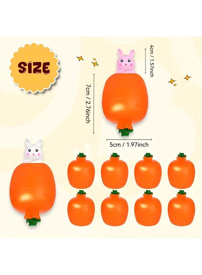 4pcs Cute Carrot Rabbit Squeeze Toys TPR Material Easter Christmas Party Favors - Image 3