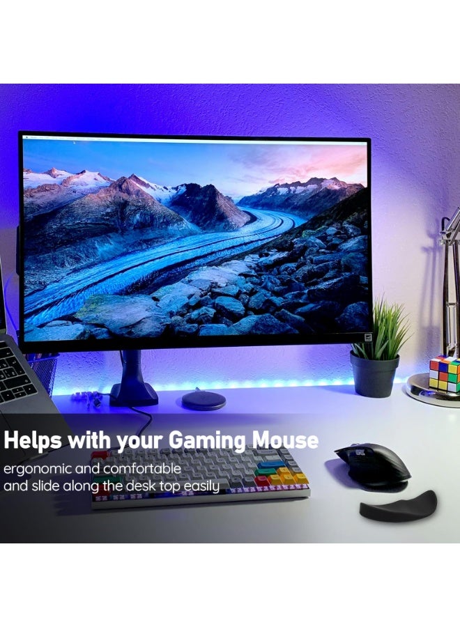 Ergonomic Mouse Wrist Rest, 2 Pieces Pad Glide For Gaming, Sliding Support Keyboard And Mouse, Smoth Gliding Rest Office Computer, Laptop, Pain Relief - Image 4