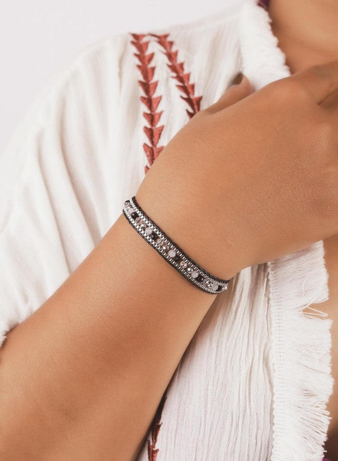 MINACHI Bohemian Beaded Bracelet for Women, Braided Design, Trendy Jewelry - Image 3