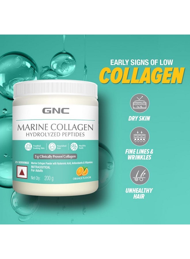 GNC Marine Collagen|200 Gm|Type 1 & Type 3 Collagen|Hydrolyzed Peptides |Hyaluronic Acid|Biotin |Vitamin C &E |Grape Seed Extract |Rosemary Extract |For Radiant & Youthful Skin,2 count,200 grams - Image 4