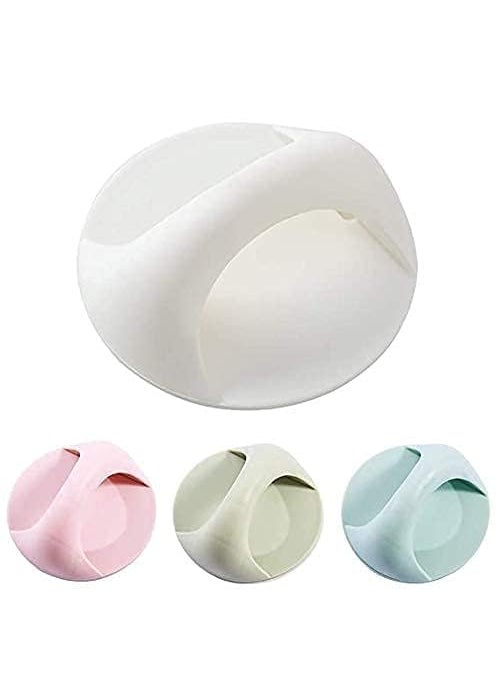 Hasruna Enterprise Hasruna Enterprise Self Adhesive Door Handles Stick Plastic Handles Pull knob Door Handles Pull for Sliding Door Drawer Window Commode and Cupboard Cabinet Multicolor 2PCs  - Image 2