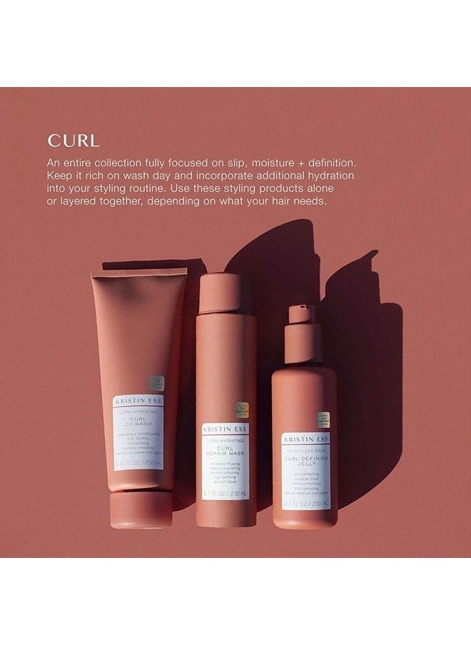 Kristin Ess Hair Ultra Hydrating Curl Leave-In Cream Conditioner for Curly Hair with Frizz Control, Humidity Shielding, Vegan, Color + Keratin Safe, 8.45 fl oz (Pack of 1)  - Image 4