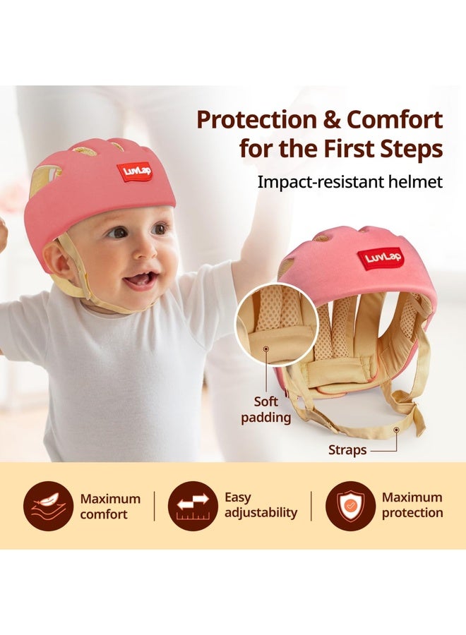 Luvlap Baby Safety Helmet - Essential Safety Gear for 6+ Months to 3 Years | Toddler Head Protector | Secure Fit & Comfort | Appealing Design | Lightweight | Proper Air Ventilation, Pink - Image 2