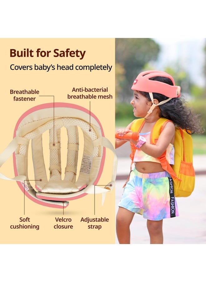 Luvlap Baby Safety Helmet - Essential Safety Gear for 6+ Months to 3 Years | Toddler Head Protector | Secure Fit & Comfort | Appealing Design | Lightweight | Proper Air Ventilation, Pink - Image 3