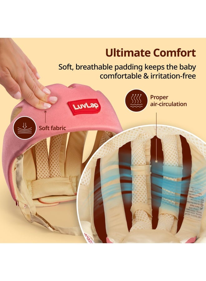 Luvlap Baby Safety Helmet - Essential Safety Gear for 6+ Months to 3 Years | Toddler Head Protector | Secure Fit & Comfort | Appealing Design | Lightweight | Proper Air Ventilation, Pink - Image 5