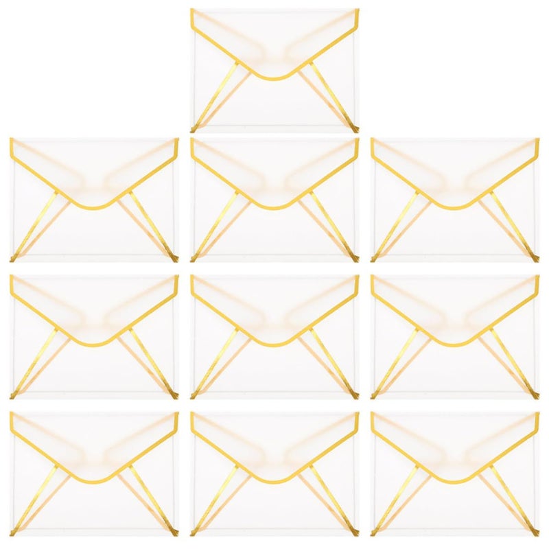 Vintage Translucent 10pcs Greeting Card Envelopes with Sulfuric Paper for Wedding Invitation - Image 2